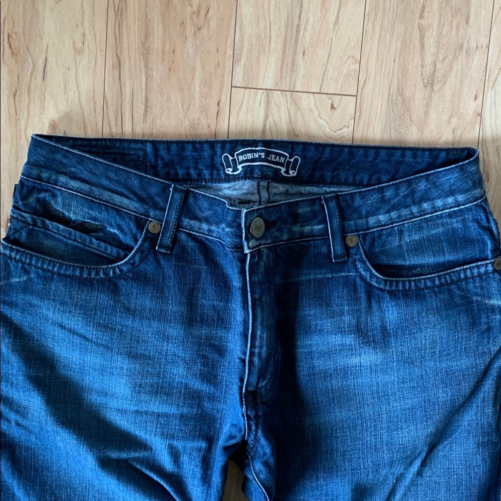 Robin's Jean Dark Blue Bootcut Jeans with Stud Accents - Picture 3 of 16